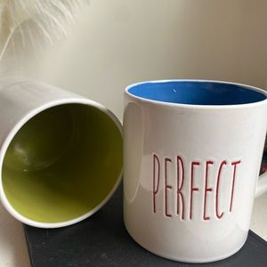 Meh & Perfect Coffee Large 2 Mugs